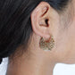 Celeste Cutout Mini Hoops - Lightweight Brass Hoops with Floral Cut-Pattern.