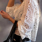 White Cutwork Embroidered Crop Top