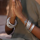 Bold Boho Brass Bangles - Classic wide bangles.