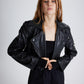 Petter Black Vegan Cropped Faux Leather Jacket