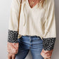 Patchwork Petals Knit Blouse