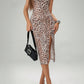 Summer Printed Suspender Split Dress Fashion Slim Lace-up Long Dresses For Women Clothing
