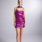 Vivid Pink Strappy Mini Dress