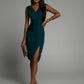 Summer V-neck Sleeveless Split High Waist Dress
