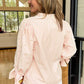 Bow Cuff Pearl Embellished Blouse