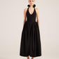 Ophelia Black Princess Style Maxi Dress