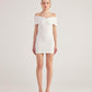 Muse White Bardot Neck Mini Dress