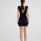 Uma Black Ruched Mini Dress
