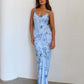 Y2K Slim Flowers Printing Slip Dress Women's Summer Suspender Skirt Vacation Beach Long Dresses