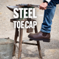 Detroit Steel Toe Cap Work Boots -  Black