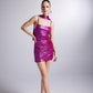 Vivid Pink Strappy Mini Dress