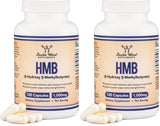 Double Wood Supplements HMB Supplement – 120 Capsules, Pack of 2, 1000 mg per Serving, Gluten Free, Non-GMO, Third-Party Tested