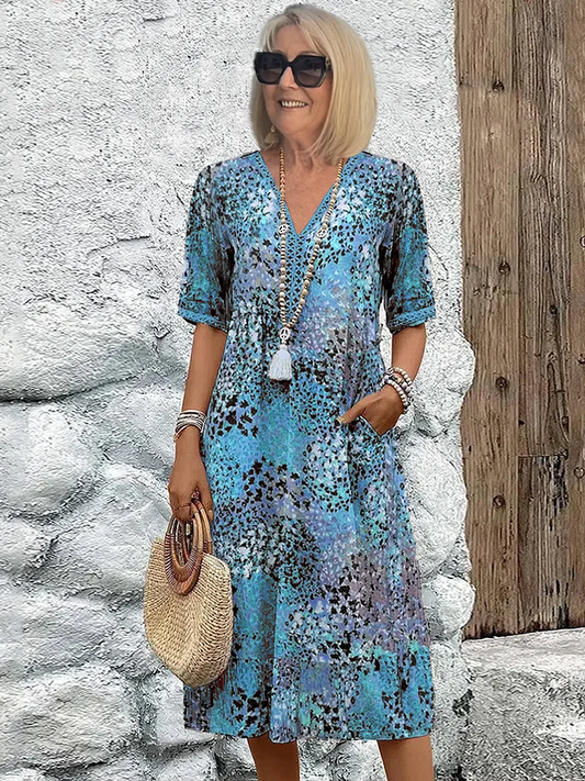 Samantha | Elegant Floral Midi Dress