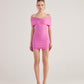 Muse Pink Bardot Neck Mini Dress