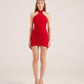 Rachel Red Halter Neck Mini Dress