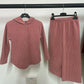 Amy Kids Ribbed Hoodie & Wide Leg Trouser Set | 2-Piece Lounge Set