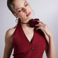 Becca Burgundy Rose Accessorized Mini Dress