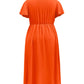 Plus Size Surplice Flutter Sleeve Dress