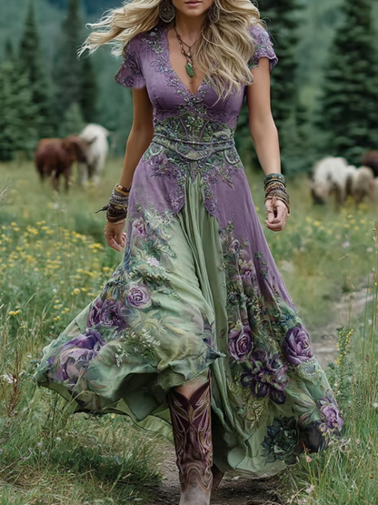 Isla Grace | Embroidered Maxi Dress
