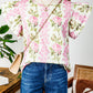 Floral Ruffled Sleeve Summer Top