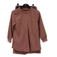 Maya Children's Ribbed Pleated Top & Wide Leg Pants Set | Elegant 2-Piece Loungewear