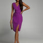 Summer V-neck Sleeveless Split High Waist Dress