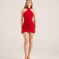 Rachel Red Halter Neck Mini Dress