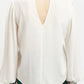Enni Lace Trim Long Sleeve Blouse