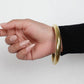 Bold Boho Brass Bangles - Classic wide bangles.