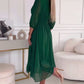 Petra | V-Neck Solid Color Waist Dress