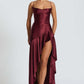 Women's Backless Ruffles Irregular Dress