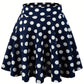Kpop Polka Dot Print Skater Skirts, Casual Ruffle A Line Versatile Mini Skirts, Women's Clothing