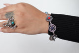 7 Chakras Sacred Geometry Bracelet - A spiritual charm bracelet with 7 gemstones—infused with balance and symbolism.