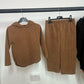 Amy Kids Ribbed Hoodie & Wide Leg Trouser Set | 2-Piece Lounge Set