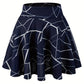 Kpop Polka Dot Print Skater Skirts, Casual Ruffle A Line Versatile Mini Skirts, Women's Clothing