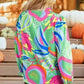 Abstract Elegance Button-Up Blouse