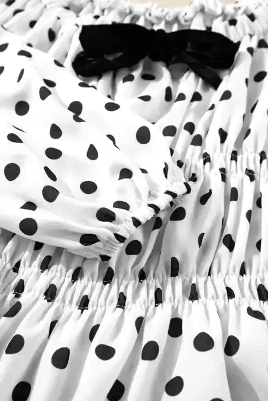 Bow Detail Polka Dot Blouse