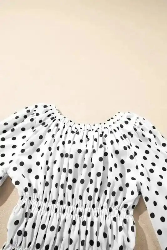 Bow Detail Polka Dot Blouse