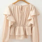 Elegant Ruffled Peplum Blouse