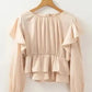 Elegant Ruffled Peplum Blouse