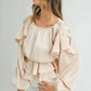 Elegant Ruffled Peplum Blouse