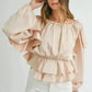 Elegant Ruffled Peplum Blouse