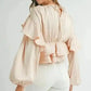 Elegant Ruffled Peplum Blouse