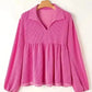 Feminine Silhouette Corded Blouse