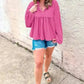 Feminine Silhouette Corded Blouse