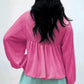 Feminine Silhouette Corded Blouse