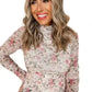 Floral Aura Mesh Blouse