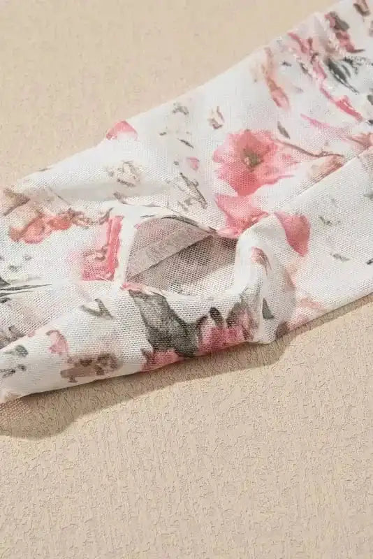 Floral Aura Mesh Blouse