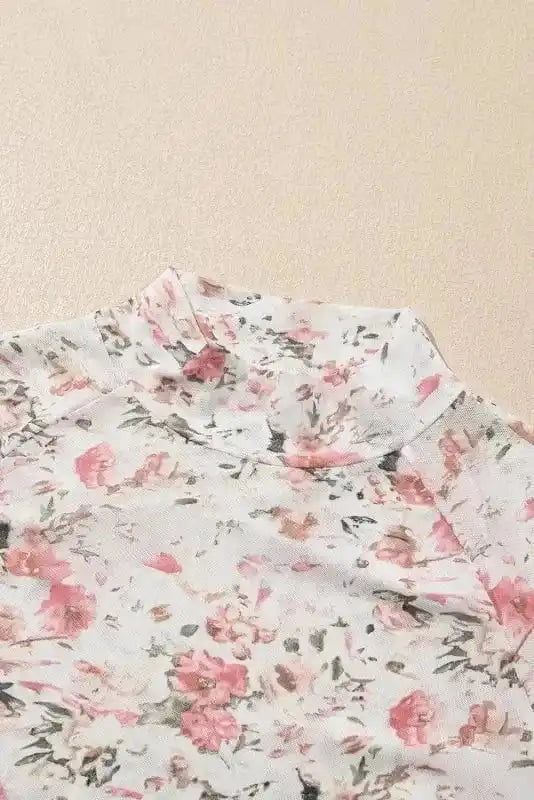 Floral Aura Mesh Blouse