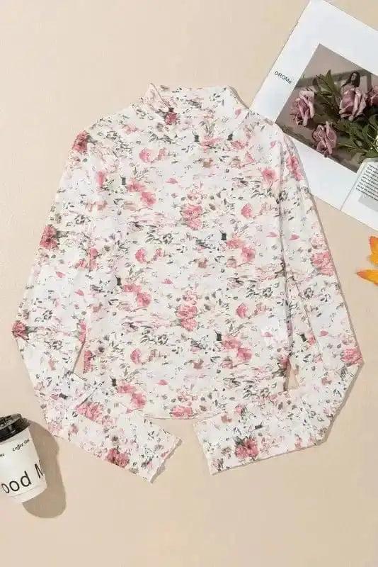 Floral Aura Mesh Blouse